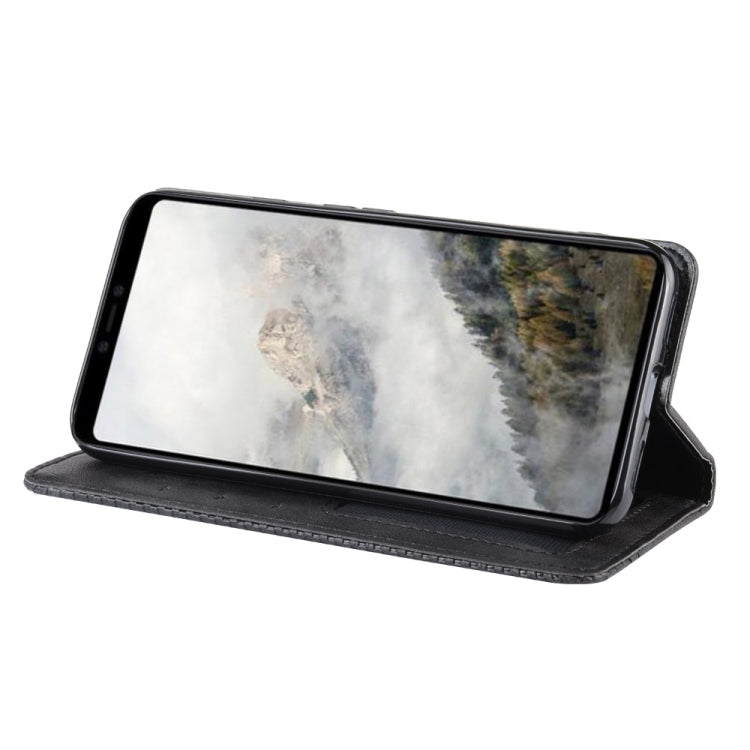 Magnetic Buckle Retro Crazy Horse Texture Horizontal Flip Leather Case for Google Pixel 4 , with Holder & Card Slots & Photo Frame(Black)