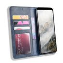 Magnetic Buckle Retro Crazy Horse Texture Horizontal Flip Leather Case for Google Pixel 4 , with Holder & Card Slots & Photo Frame(Blue)