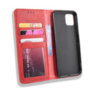 Magnetic Buckle Retro Crazy Horse Texture Horizontal Flip Leather Case for Google Pixel 4 , with Holder & Card Slots & Photo Frame(Red)