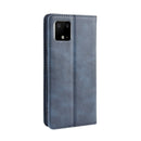 Magnetic Buckle Retro Crazy Horse Texture Horizontal Flip Leather Case for Google Pixel 4xl, with Holder & Card Slots & Photo Frame(Blue)