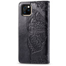 Butterfly Love Flowers Embossing Horizontal Flip Leather Case for iPhone 11, with Holder & Card Slots & Wallet & Lanyard(Black)