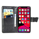 Butterfly Love Flowers Embossing Horizontal Flip Leather Case for iPhone 11, with Holder & Card Slots & Wallet & Lanyard(Black)