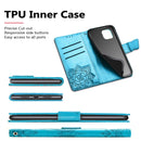 Butterfly Love Flowers Embossing Horizontal Flip Leather Case for iPhone 11, with Holder & Card Slots & Wallet & Lanyard(Blue)