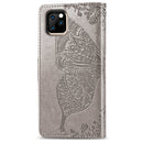 Butterfly Love Flowers Embossing Horizontal Flip Leather Case for iPhone 11, with Holder & Card Slots & Wallet & Lanyard(Gray)