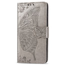 Butterfly Love Flowers Embossing Horizontal Flip Leather Case for iPhone 11, with Holder & Card Slots & Wallet & Lanyard(Gray)