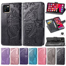 Butterfly Love Flowers Embossing Horizontal Flip Leather Case for iPhone 11, with Holder & Card Slots & Wallet & Lanyard(Light purple)