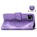Butterfly Love Flowers Embossing Horizontal Flip Leather Case for iPhone 11, with Holder & Card Slots & Wallet & Lanyard(Light purple)