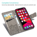 Butterfly Love Flowers Embossing Horizontal Flip Leather Case for iPhone 11, with Holder & Card Slots & Wallet & Lanyard(Rose gold)