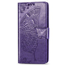 Butterfly Love Flowers Embossing Horizontal Flip Leather Case for iPhone 11, with Holder & Card Slots & Wallet & Lanyard(Dark purple)