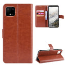Retro Crazy Horse Texture Horizontal Flip Leather Case for Google Pixel 4XL, with Holder & Card Slots & Photo Frame(Brown)