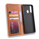Magnetic Buckle Retro Crazy Horse Texture Horizontal Flip Leather Case for Wiko View 3 Pro, with Holder & Card Slots & Photo Frame(Brown)
