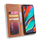 Magnetic Buckle Retro Crazy Horse Texture Horizontal Flip Leather Case for Wiko View 3 Pro, with Holder & Card Slots & Photo Frame(Brown)