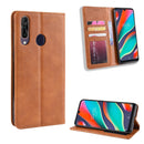 Magnetic Buckle Retro Crazy Horse Texture Horizontal Flip Leather Case for Wiko View 3 Pro, with Holder & Card Slots & Photo Frame(Brown)