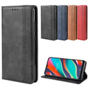 Magnetic Buckle Retro Crazy Horse Texture Horizontal Flip Leather Case for Wiko View 3 Pro, with Holder & Card Slots & Photo Frame(Blue)