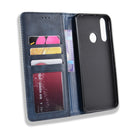 Magnetic Buckle Retro Crazy Horse Texture Horizontal Flip Leather Case for Wiko View 3 Pro, with Holder & Card Slots & Photo Frame(Blue)