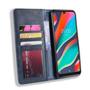 Magnetic Buckle Retro Crazy Horse Texture Horizontal Flip Leather Case for Wiko View 3 Pro, with Holder & Card Slots & Photo Frame(Blue)