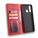 Magnetic Buckle Retro Crazy Horse Texture Horizontal Flip Leather Case for Wiko View 3 Pro, with Holder & Card Slots & Photo Frame(Red)