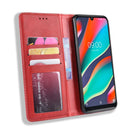 Magnetic Buckle Retro Crazy Horse Texture Horizontal Flip Leather Case for Wiko View 3 Pro, with Holder & Card Slots & Photo Frame(Red)