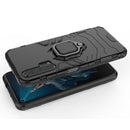 PC + TPU Shockproof Protective Case with Magnetic Ring Holder for Huawei Honor 20 Pro(Black)
