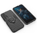 PC + TPU Shockproof Protective Case with Magnetic Ring Holder for Huawei Honor 20 Pro(Black)