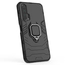 PC + TPU Shockproof Protective Case with Magnetic Ring Holder for Huawei Honor 20 Pro(Navy blue)