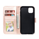 Mandala Embossing Pattern Horizontal Flip Leather Case for iPhone 11, with Holder & Card Slots & Wallet & Photo Frame & Lanyard(Rose Gold)