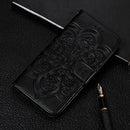 Mandala Embossing Pattern Horizontal Flip Leather Case for iPhone 11, with Holder & Card Slots & Wallet & Photo Frame & Lanyard(Black)