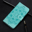 Mandala Embossing Pattern Horizontal Flip Leather Case for iPhone 11, with Holder & Card Slots & Wallet & Photo Frame & Lanyard(Green)