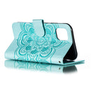 Mandala Embossing Pattern Horizontal Flip Leather Case for iPhone 11, with Holder & Card Slots & Wallet & Photo Frame & Lanyard(Green)