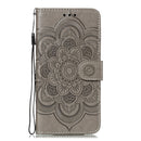 Mandala Embossing Pattern Horizontal Flip Leather Case for iPhone 11, with Holder & Card Slots & Wallet & Photo Frame & Lanyard(Gray)