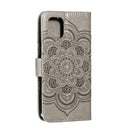 Mandala Embossing Pattern Horizontal Flip Leather Case for iPhone 11, with Holder & Card Slots & Wallet & Photo Frame & Lanyard(Gray)