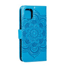 Mandala Embossing Pattern Horizontal Flip Leather Case for iPhone 11, with Holder & Card Slots & Wallet & Photo Frame & Lanyard(Blue)