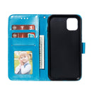 Mandala Embossing Pattern Horizontal Flip Leather Case for iPhone 11, with Holder & Card Slots & Wallet & Photo Frame & Lanyard(Blue)