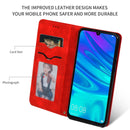 Retro Skin Feel Business Magnetic Horizontal Flip Leather Case for Huawei P Smart 2019 & P Smart Plus 2019 (Red)