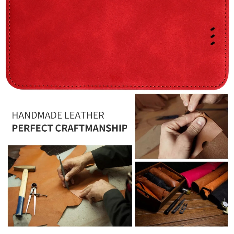Retro Skin Feel Business Magnetic Horizontal Flip Leather Case for Huawei P Smart 2019 & P Smart Plus 2019 (Red)
