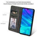 Retro Skin Feel Business Magnetic Horizontal Flip Leather Case for Huawei P Smart 2019 & P Smart Plus 2019 (Dark Gray)