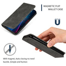 Retro Skin Feel Business Magnetic Horizontal Flip Leather Case for Huawei P Smart 2019 & P Smart Plus 2019 (Dark Gray)