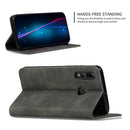 Retro Skin Feel Business Magnetic Horizontal Flip Leather Case for Huawei P Smart 2019 & P Smart Plus 2019 (Dark Gray)