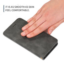 Retro Skin Feel Business Magnetic Horizontal Flip Leather Case for Huawei P Smart 2019 & P Smart Plus 2019 (Dark Gray)