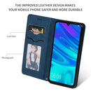 Retro Skin Feel Business Magnetic Horizontal Flip Leather Case for Huawei P Smart 2019 & P Smart Plus 2019(Navy Blue)