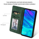 Retro Skin Feel Business Magnetic Horizontal Flip Leather Case for Huawei P Smart 2019 & P Smart Plus 2019(Army Green)