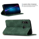 Retro Skin Feel Business Magnetic Horizontal Flip Leather Case for Huawei P Smart 2019 & P Smart Plus 2019(Army Green)