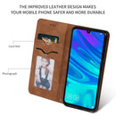 Retro Skin Feel Business Magnetic Horizontal Flip Leather Case for Huawei P Smart 2019 & P Smart Plus 2019(Brown)