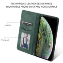 Retro Skin Feel Business Magnetic Horizontal Flip Leather Case for iPhone 11 Pro(Army Green)