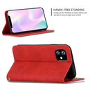 Retro Skin Feel Business Magnetic Horizontal Flip Leather Case for iPhone 11(Red)