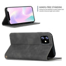 Retro Skin Feel Business Magnetic Horizontal Flip Leather Case for iPhone 11(Dark Gray)