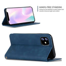 Retro Skin Feel Business Magnetic Horizontal Flip Leather Case for iPhone 11(Navy Blue)