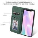 Retro Skin Feel Business Magnetic Horizontal Flip Leather Case for iPhone 11(Army Green)