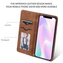 Retro Skin Feel Business Magnetic Horizontal Flip Leather Case for iPhone 11(Brown)