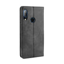 Magnetic Buckle Retro Crazy Horse Texture Horizontal Flip Leather Case for HTC U19E , with Holder & Card Slots & Photo Frame(Black)